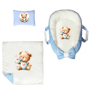 سرویس خواب 3 تکه نوزاد پادآفرین مدل گارد محافظ طرح دخترانه کد PG071  