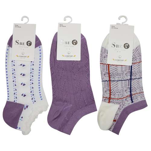 جوراب ساق کوتاه زنانه مدل 4073 بسته 3 عددی