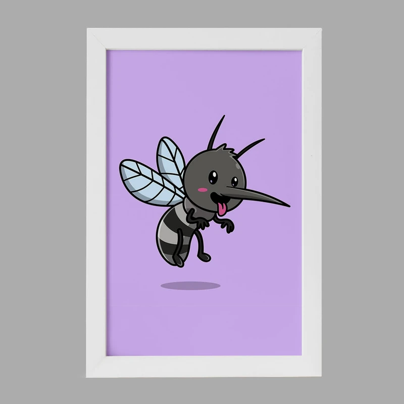 تابلو خندالو مدل حیوانات بامزه پشه کد 29666