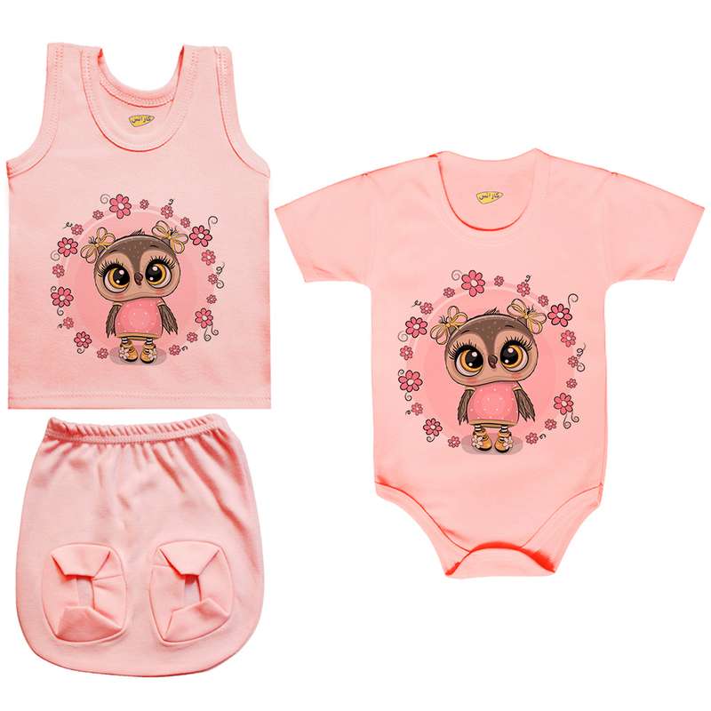 ست 3 تکه لباس نوزادی کارانس مدل PRSZS-3242