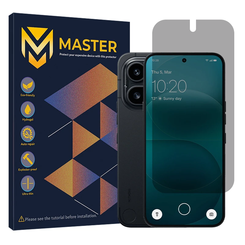 محافظ صفحه نمایش حریم شخصی مستر مدل فول چسب مناسب برای گوشی موبایل ناتینگ Phone 4a Pro