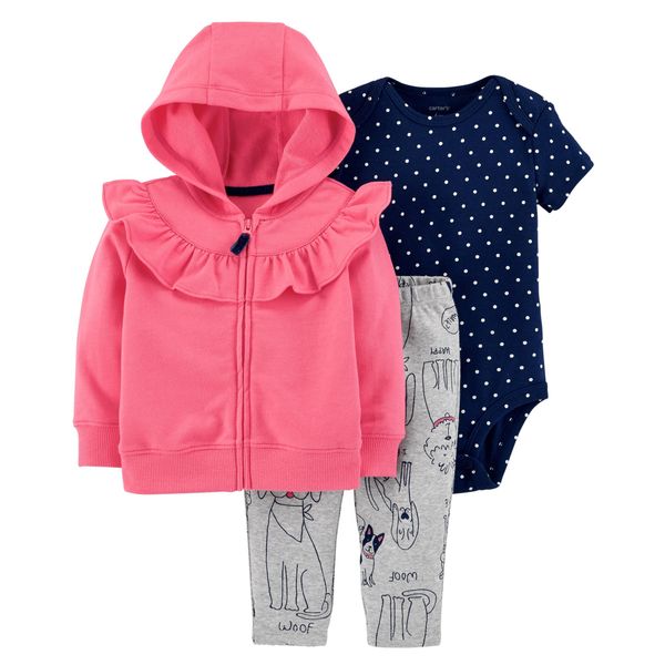 ست 3 تکه لباس نوزادی دخترانه کارترز کد 1326