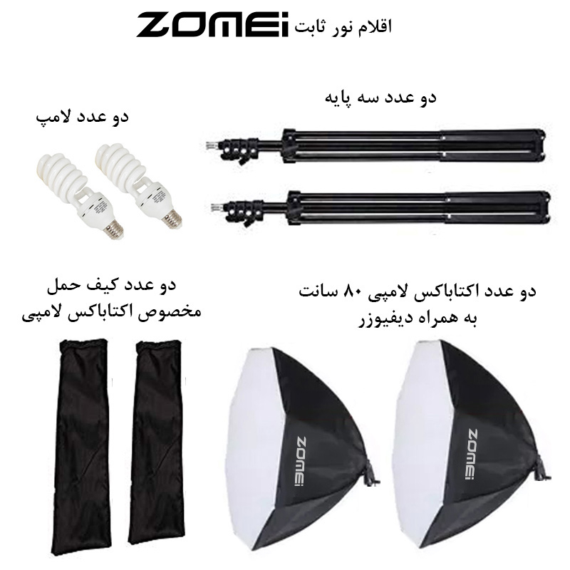 نور ثابت ال ای دی زومی مدل Octagon 80 مجموعه 2 عددی