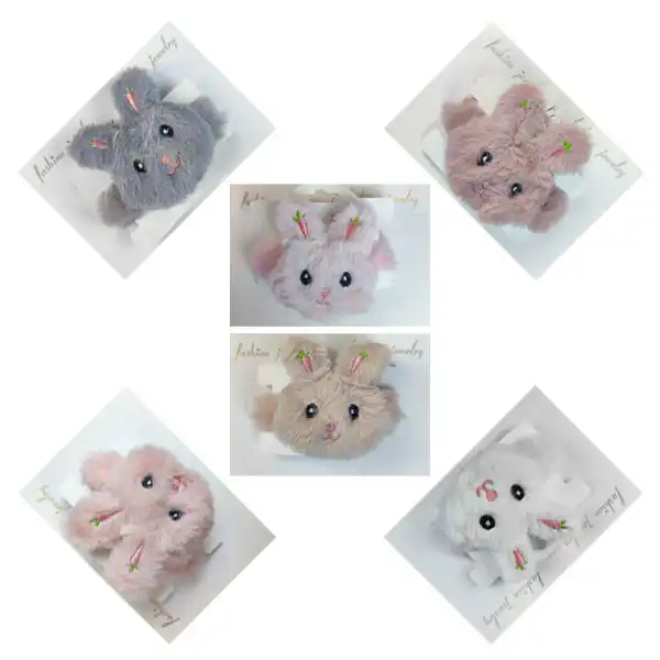 کش مو زنانه مدل فانتزی پشمالو طرح خرگوش کد 4037