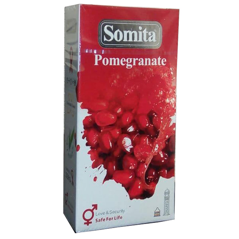 کاندوم سومیتا مدل Pomegranate بسته 12 عددی
