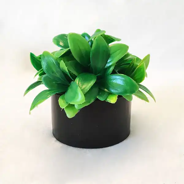 گلدان به همراه گل مصنوعی مدل ریحان سنگی کد 537