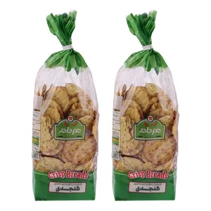 نان خشک چیپسی کنجدی هم دانه - 230 گرم  بسته 2 عددی