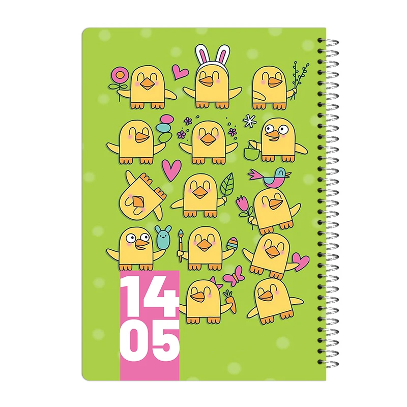  سررسید رقعی سال 1405 آی چاپ مدل فانتزی طرح جوجه کد sr02