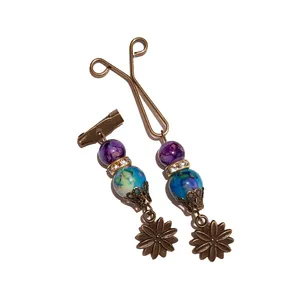 ست گیره روسری و سنجاق سینه زنانه مدل PM040