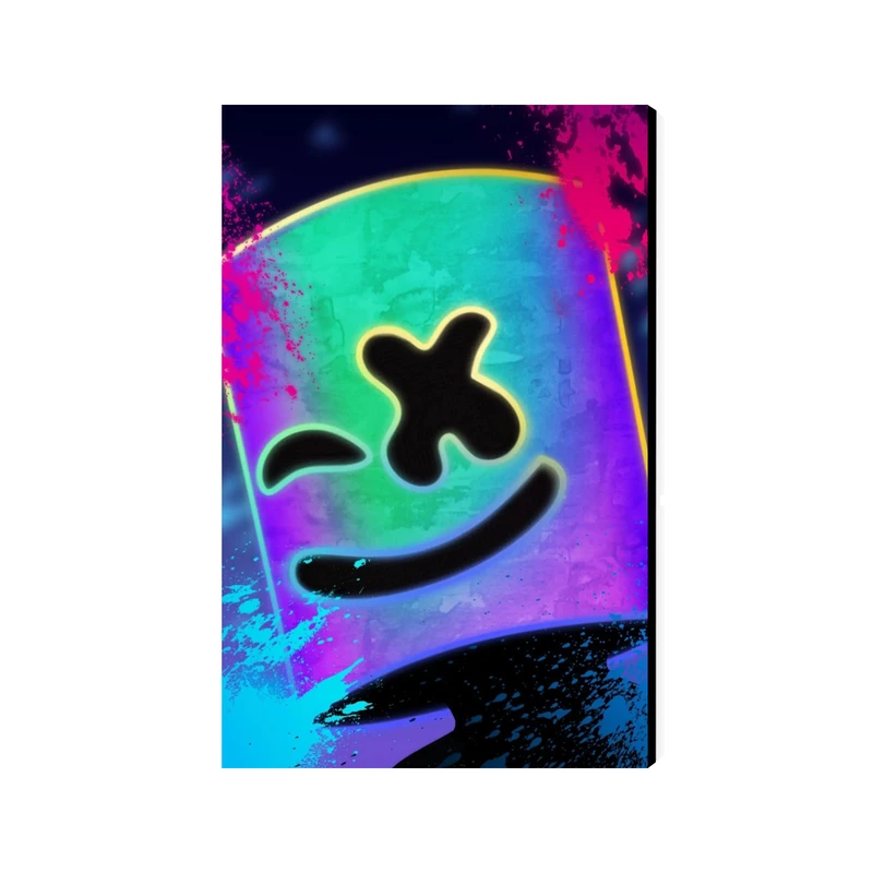 تابلو شاسی عرش مدل فانتزی پسرونه ماسک نئونی شبرنگ کد As2094