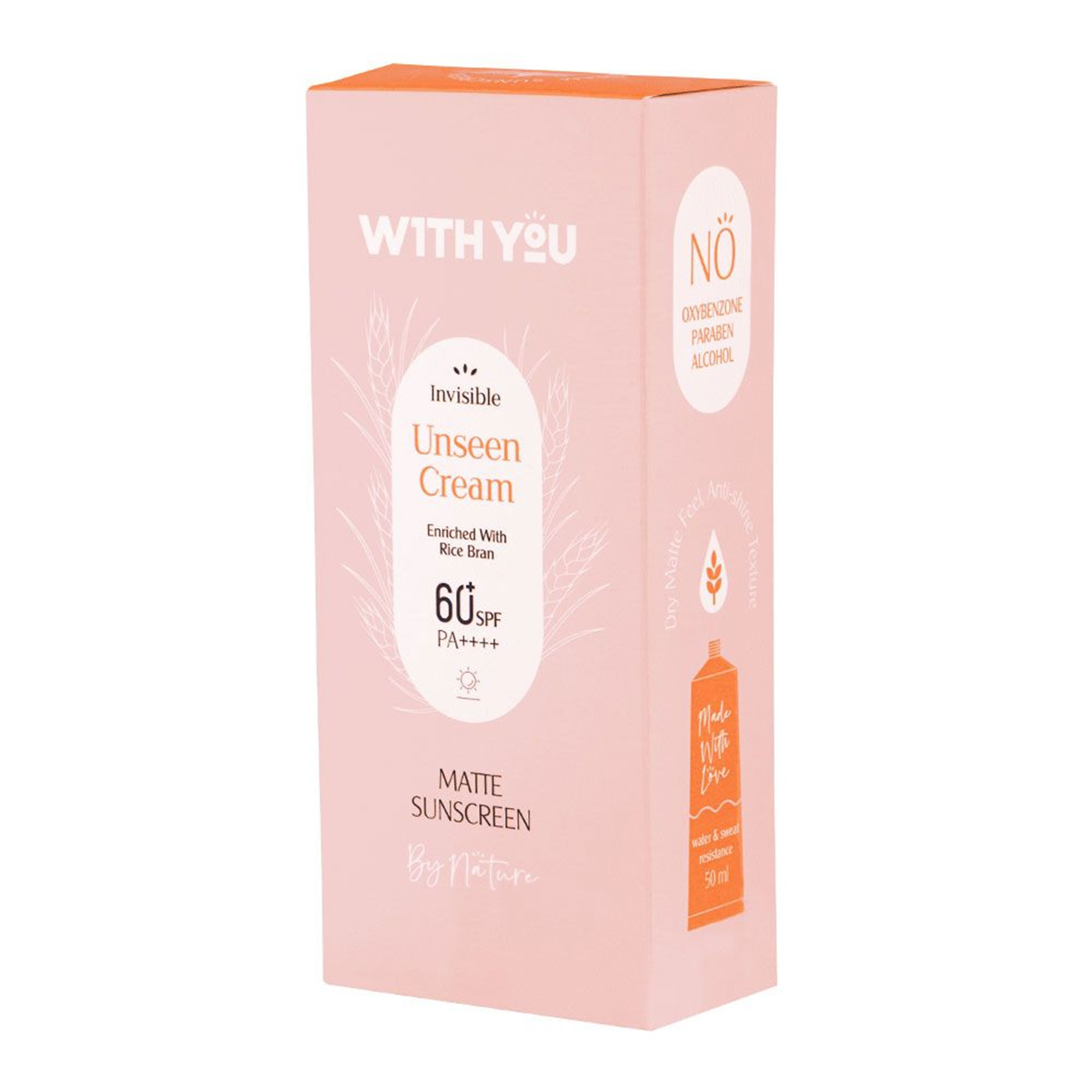 کرم ضد آفتاب بدون رنگ ویت یو spf60 مدل Unseen محافظ UVA،UVB مناسب برای انواع پوست حجم 50 میلی لیتر