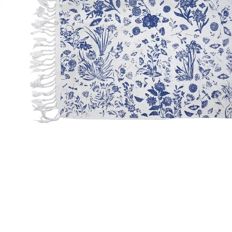 رومیزی چاپ دستی مدل گل باغ همسایه کد 179