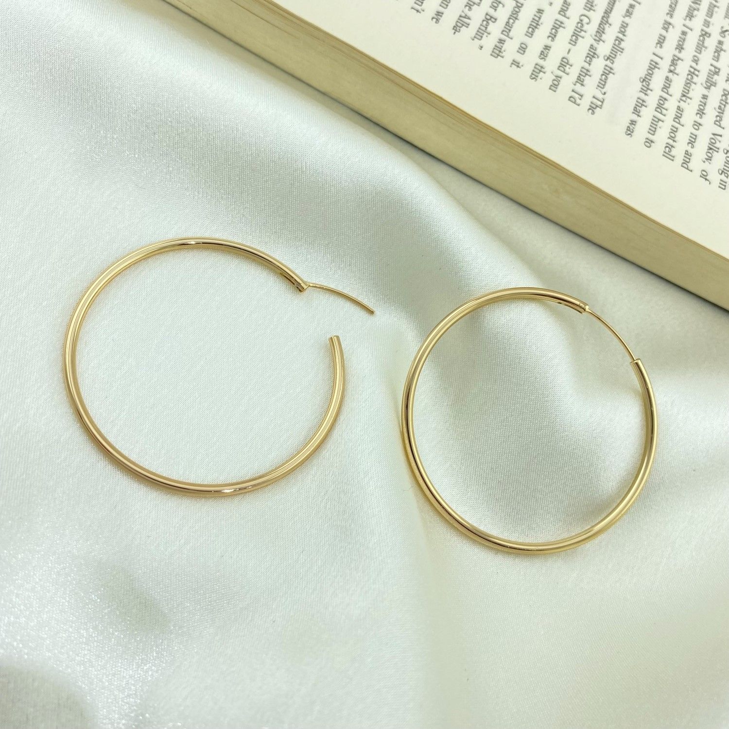 گوشواره زنانه ژوپینگ مدل حلقه کد E4497 - - 4