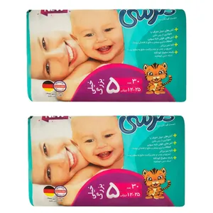 پوشک چسبی بچه مرسی مدل pa سایز 5 دو بسته 30 عددی