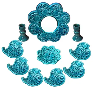 مجموعه ظروف هفت سین ۱۰ پارچه طرح نغمه بهاری کد S