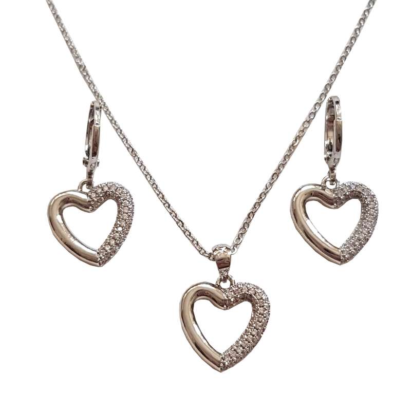 نیم ست زنانه وای اس ایکس مدل قلب نگینی 3462 نیم ست زنانه وای اس ایکس مدل قلب نگینی 3462