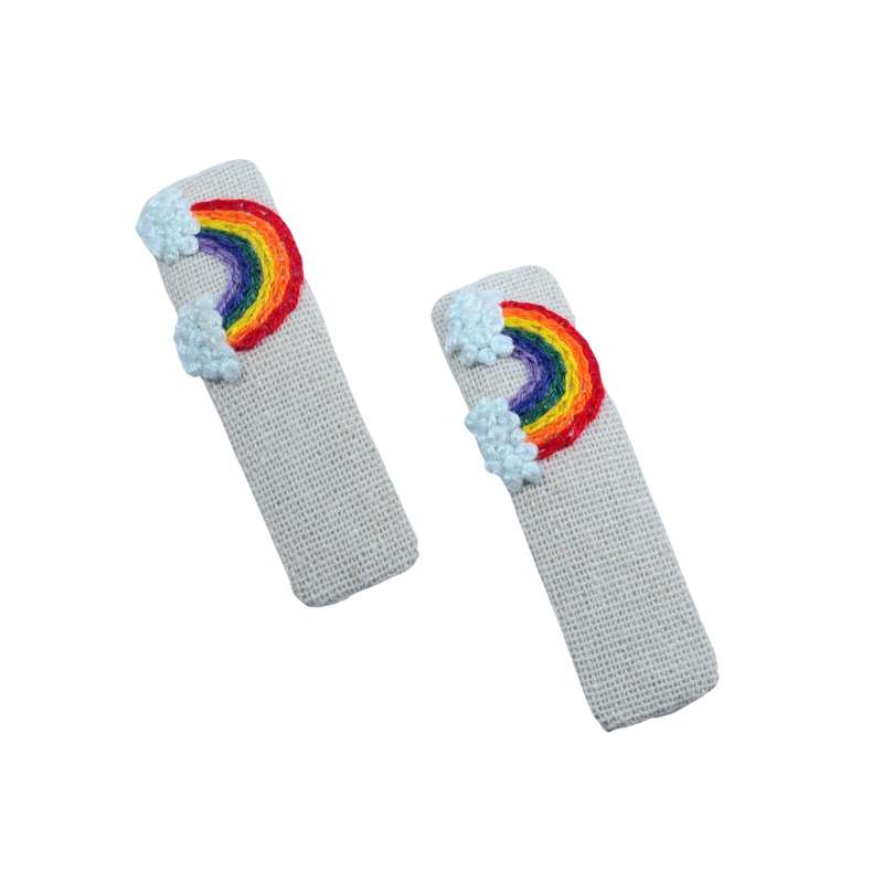 گیره مو زنانه مدل Rainbow مجموعه 2 عددی