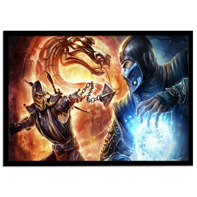 تابلو نوری بکلیت مدل طرح بازی گیم نت Mortal Kombat مدل چراغدار B-s1428
