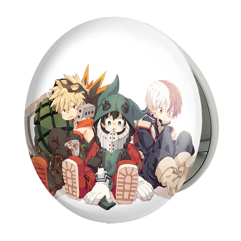 آینه جیبی خندالو طرح تودروکی و دکو و باکوگو انیمه آکادمی قهرمان من مدل تاشو کد 11606 