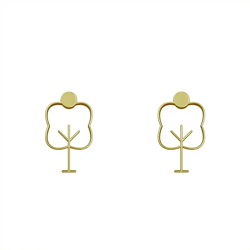 گوشواره طلا 18 عیار زنانه مدوپد مدل درخت کد GA1-15810