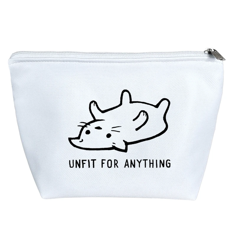 کیف لوازم آرایش دخترانه خندالو مدل گربه افسرده کد 3438