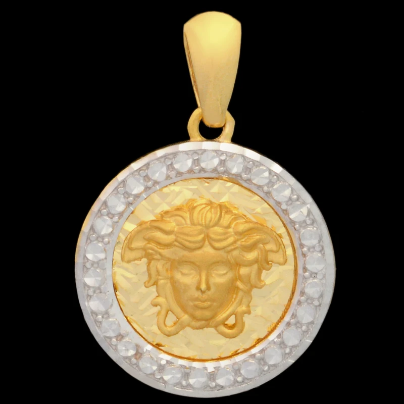 آویز گردنبند طلا 18 عیار زنانه طلای مستجابی طرح ورساچه آوا کد 5225