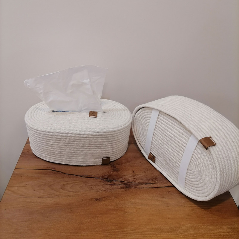 ست سطل و جای دستمال پیله مدل قیطانی کد 416