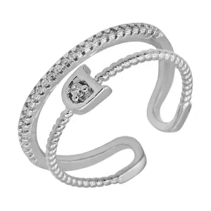 انگشتر زنانه مدل دی نگینی