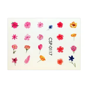 لنز ناخن مدل گل کد 117