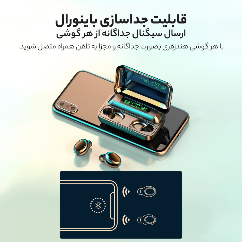 هدفون بلوتوثی مدل F͏IOTrue.W