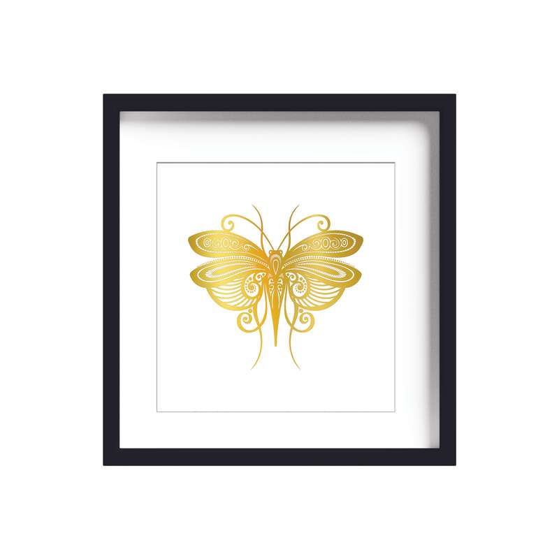 تابلو طلاکوب زرکات طرح پروانه مدل Butterfly