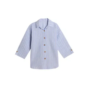 شومیز آستین سه ربع یقه برگردان زنانه مدل XS444