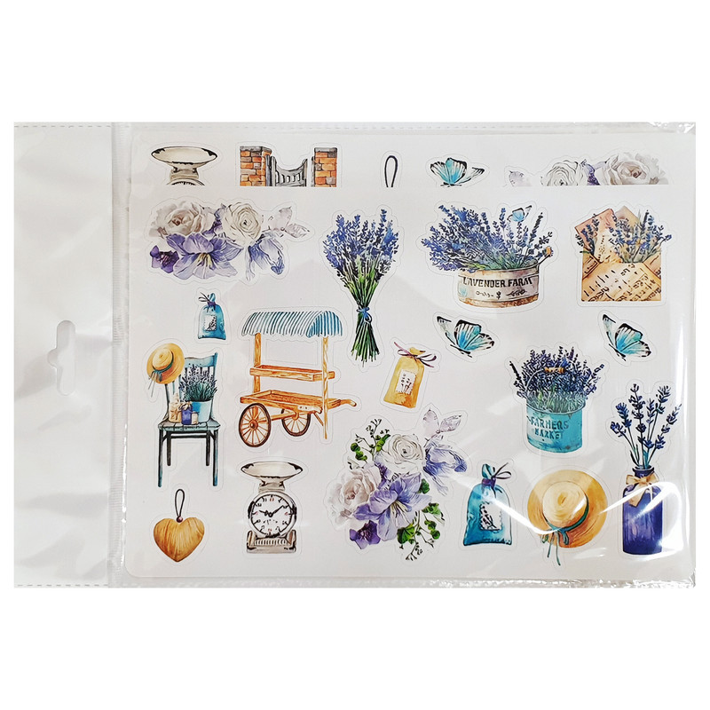 برچسب مدل گل Lavender کد 3 مجموعه 2 عددی