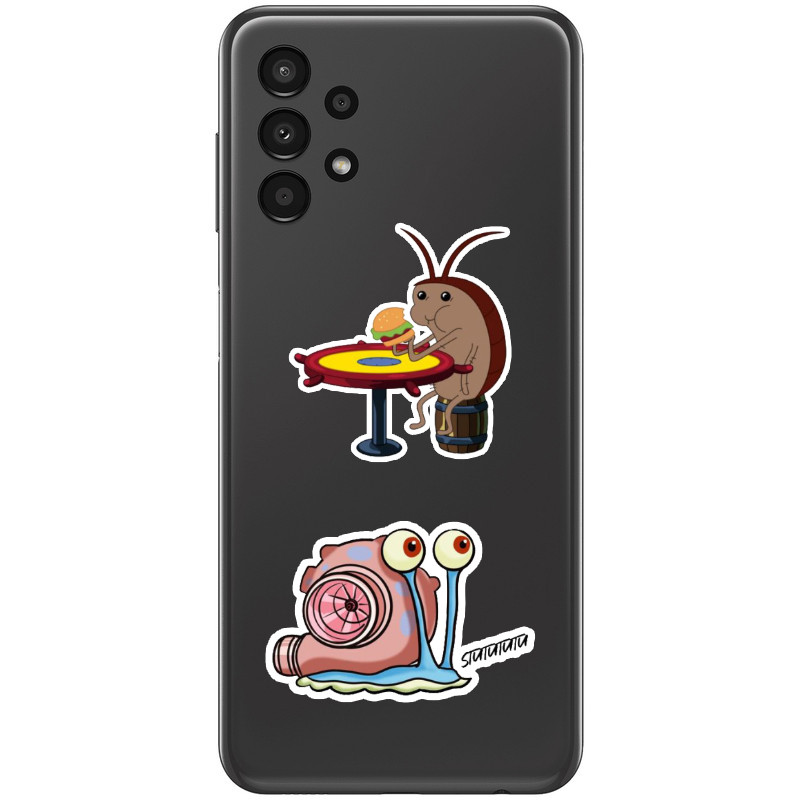 استیکر لپ تاپ و موبایل گوفی طرح کارتون باب اسفنجی کد 4001 مجموعه 6 عددی