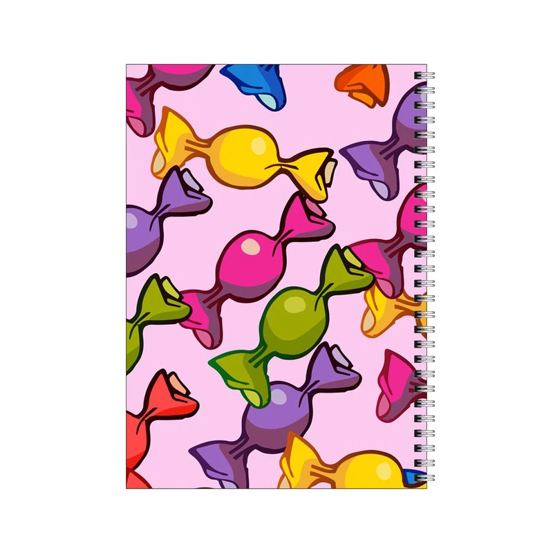 دفتر مشق 80 برگ بامبیلیپ طرح پترن آبنبات های رنگی کد 7838910