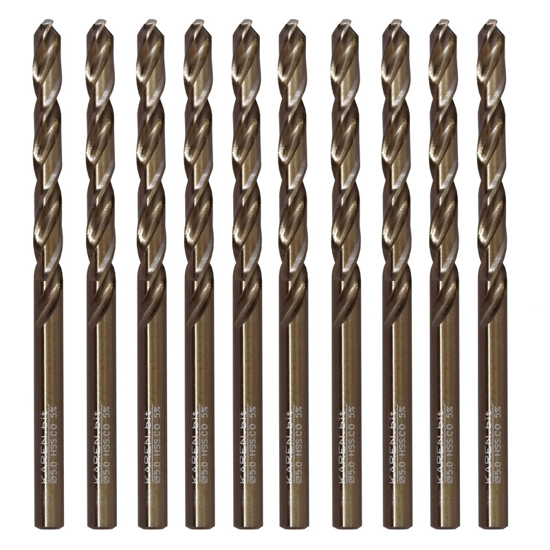 مته فلز کبالت کارن مدل MMA-KN-5M سایز5میلی متر  مجموعه 10 عددی