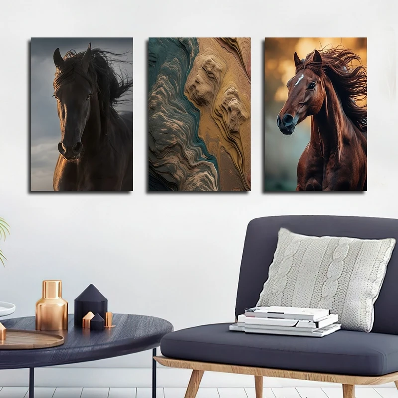 تابلو شاسی بکلیت طرح اسب مدل SH-2785 مجموعه 3 عددی