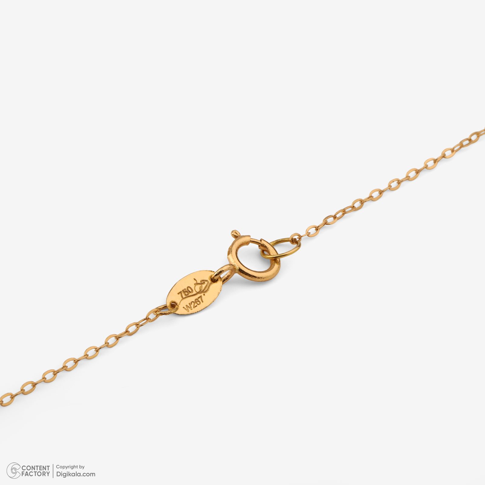 گردنبند طلا 18 عیار زنانه با زنجیر حلقه‌ای (فلامینگو) روبی آرت گالری مدل 315408 -  - 4