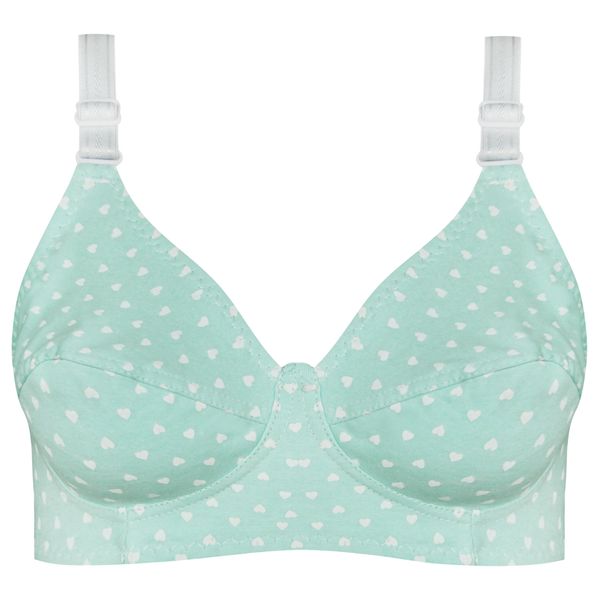 سوتین زنانه ماییلدا مدل بدون فنر قلبی کد 5039 رنگ سبز