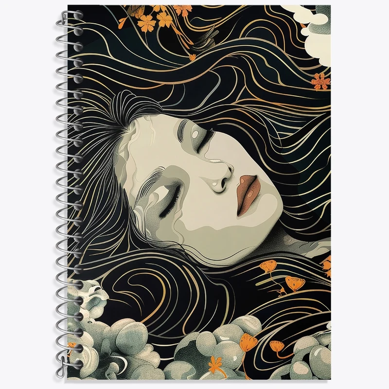 دفتر زبان 50 برگ خندالو مدل دو خط طرح دخترانه کد N1128