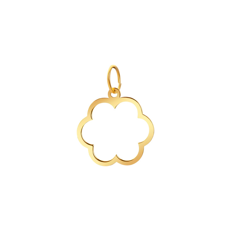 آویز گردنبند طلا 18 عیار زنانه روبی آرت گالری طرح ابر کد 60452