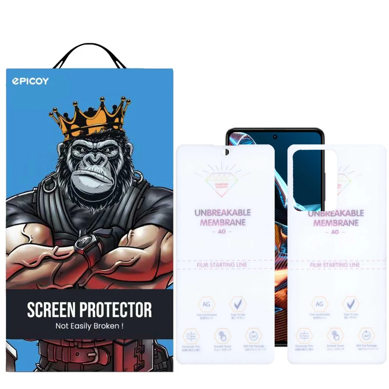محافظ صفحه نمایش مات اپیکوی مدل Hydrogel-Matte مناسب برای گوشی موبایل شیائومی Redmi Note 12 Pro 5G / Poco X5 Pro به همراه محافظ پشت گوشی