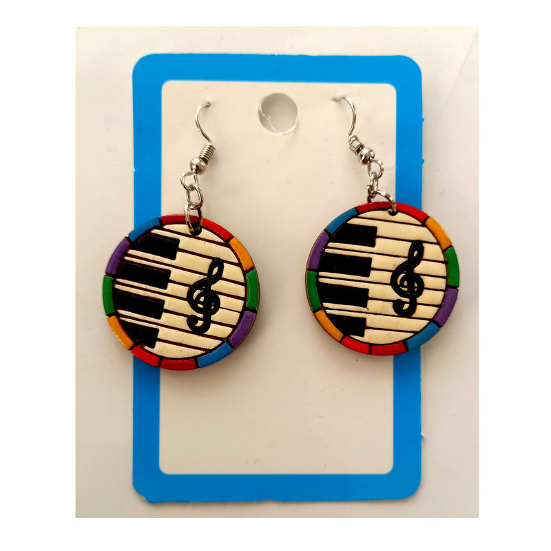 گوشواره دخترانه مدل پیانو