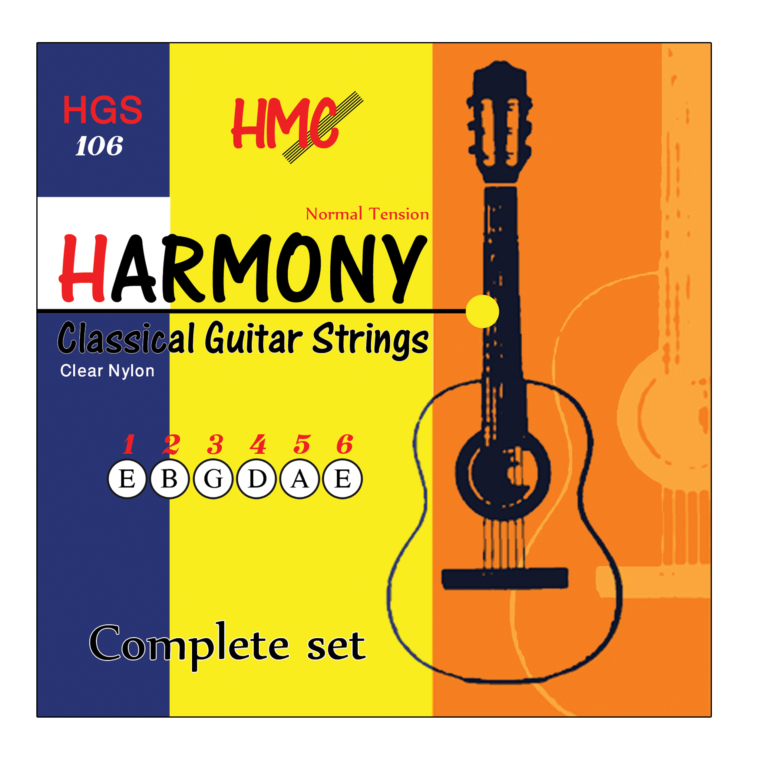 سیم گیتار کلاسیک هارمونی مدل HGS-Complete set 106