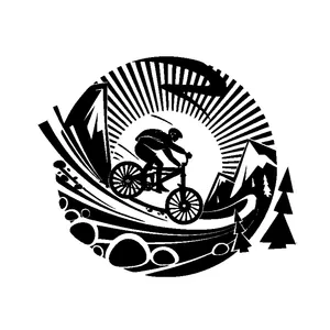 برچسب بدنه خودرو شیپرس طرح دوچرخه سوار کد SD500M