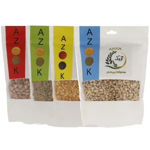 حبوبات لوبیا چیتی عدس لپه و چشم بلبلی آزوک - 1200 گرم بسته 4 عددی