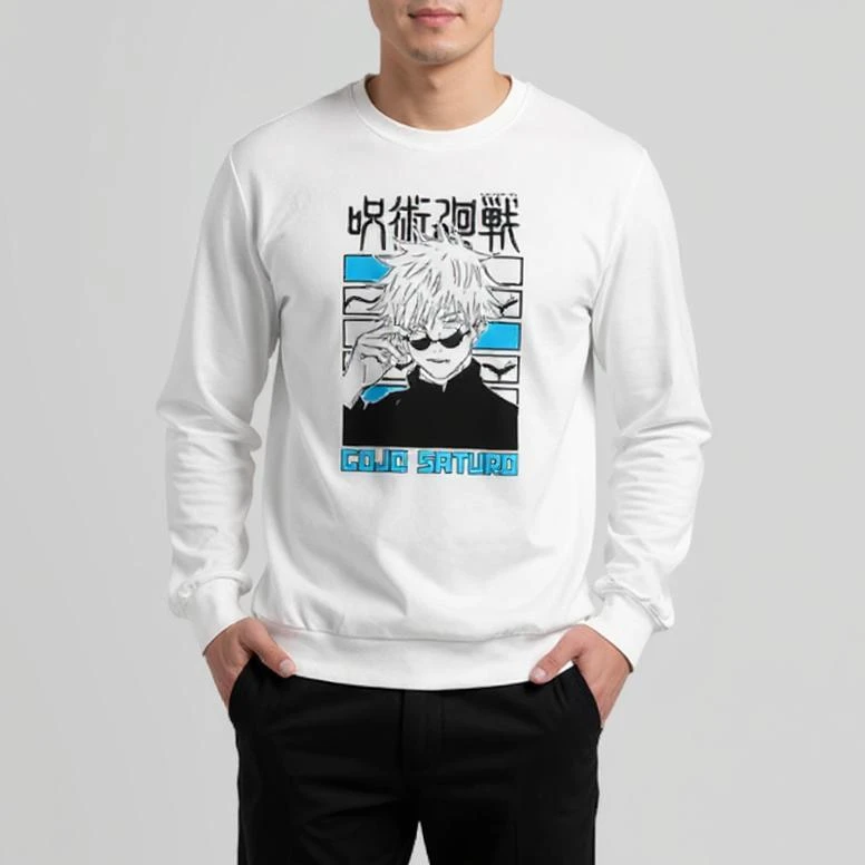 سویشرت مردانه مدل دورس انیمه ای جوجوتسو کایسن شخصیت گوژو کد anm147