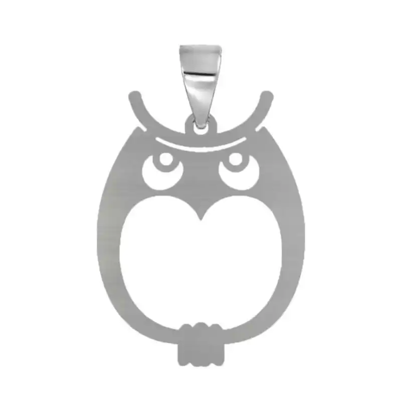 آویز گردنبند نقره مدل جغد 1