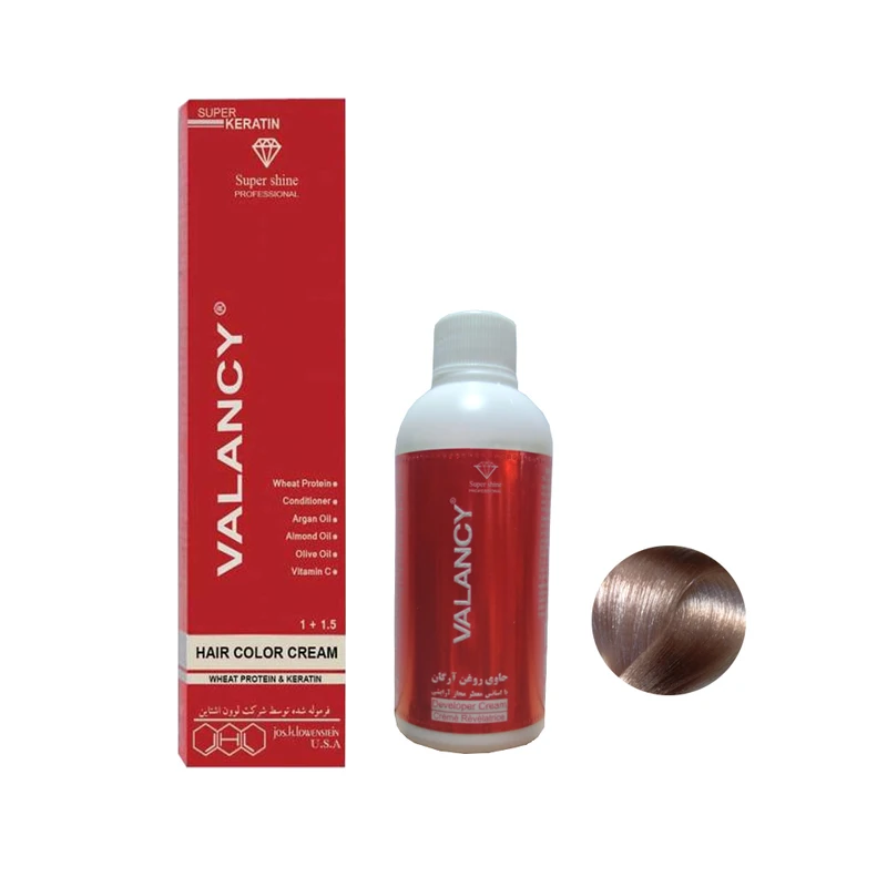 کیت رنگ مو والانسی شماره CV11 12.18 حجم 100 میلی لیتر رنگ الماسی