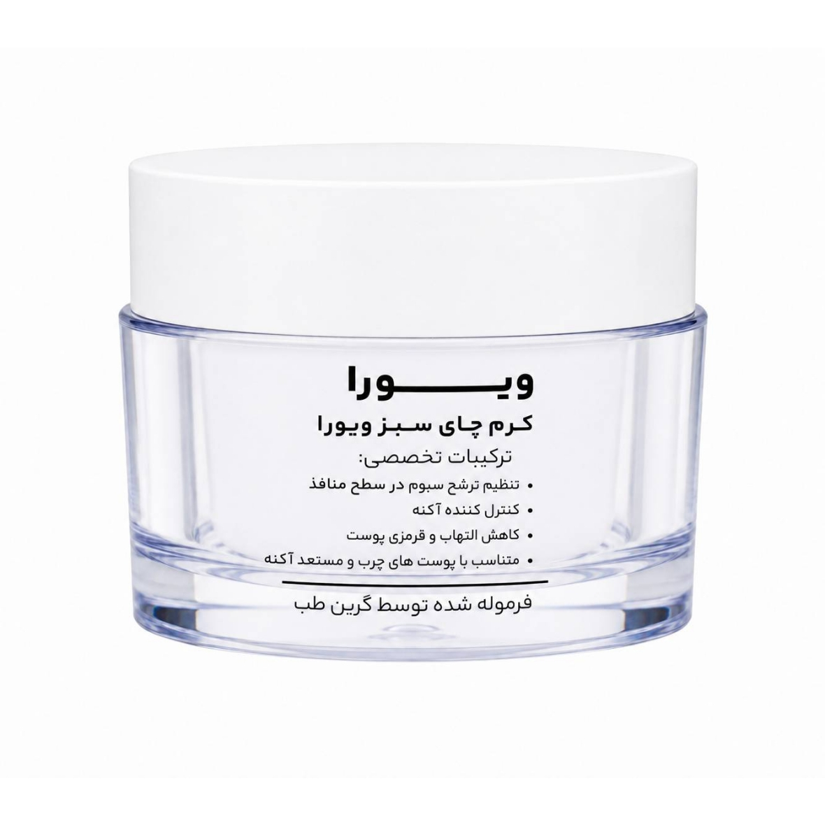 کرم چای سبز ویورا مدل T-01 مناسب پوست چرب و مختلط حجم ۳۰ میلی لیتر